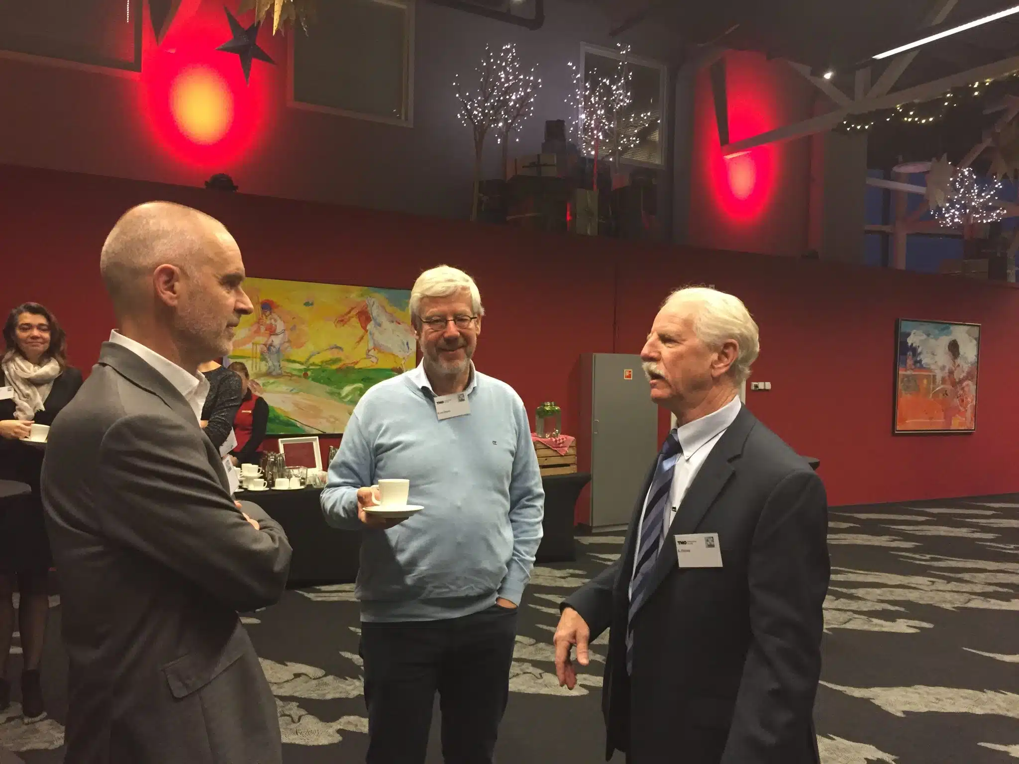 Professor Hanno Pijl, Dr. Ir. Ben van Ommen en Dr. Stephen Phinney op het eerste leefstijlcongres TNO/LUMC